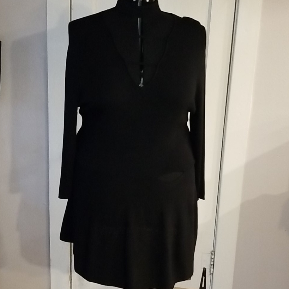 Lane Bryant Black Choker Tunic 26/28